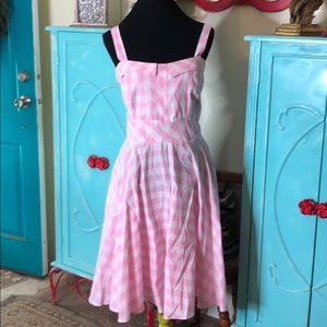 Gorgeous Pink Gingham Swing Dress